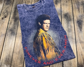 XXL * vintage 90s Randy Travis forever and ever amen acid wash t shirt * 2XL tour country music