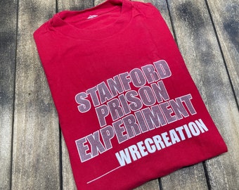 XL * vintage 1998 Stanford Prison Experiment t shirt * 90s concert tour band punk alt post wrecreation quicksand * 47.189