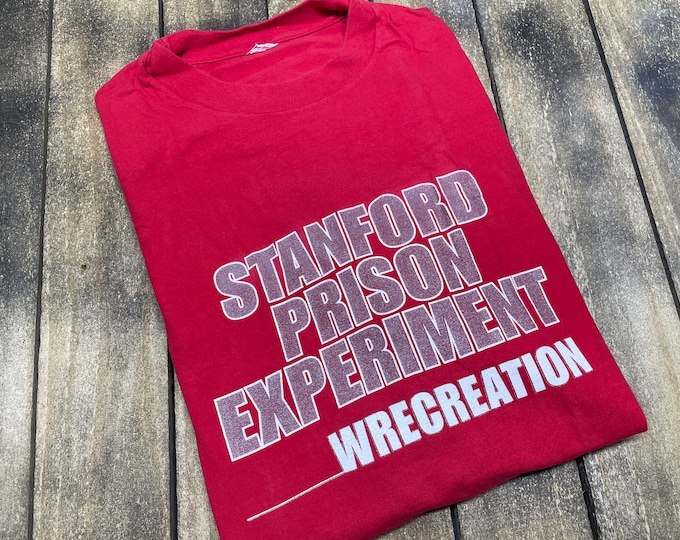 XL * vintage 1998 Stanford Prison Experiment t shirt * 90s concert tour band punk alt post wrecreation quicksand * 47.189