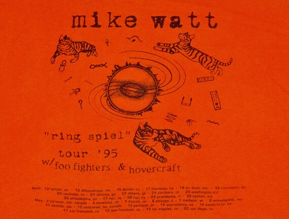 XL * vtg 90s 1995 Mike Watt / Foo Fighters first t