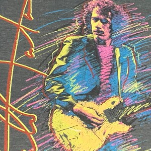 M * thin vtg 80s 1985 carlos SANTANA tour t shirt * concert * 29.197