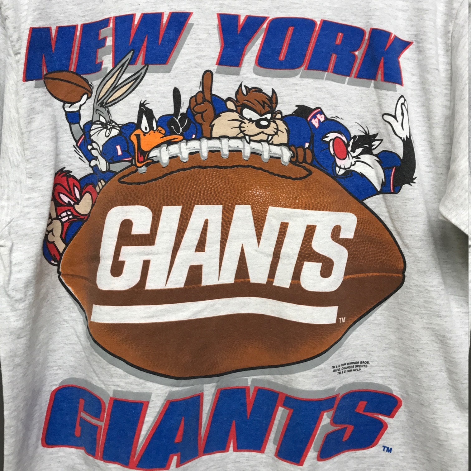 XL vintage 90s 1994 New York Giants looney tunes t shirt * bugs