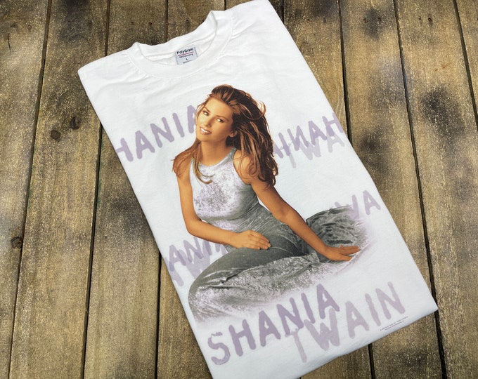 L vintage 90s 1998 Shania Twain t shirt * country music tour come on over