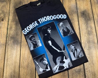 S * vintage 1986 George Thorogood and the Destroyers tour t shirt 80s