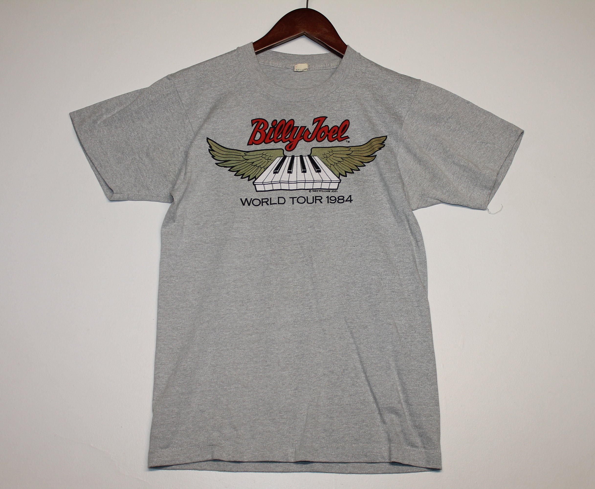 S * vtg 80s 1984 Billy Joel concert tour t shirt * keeping the faith ...