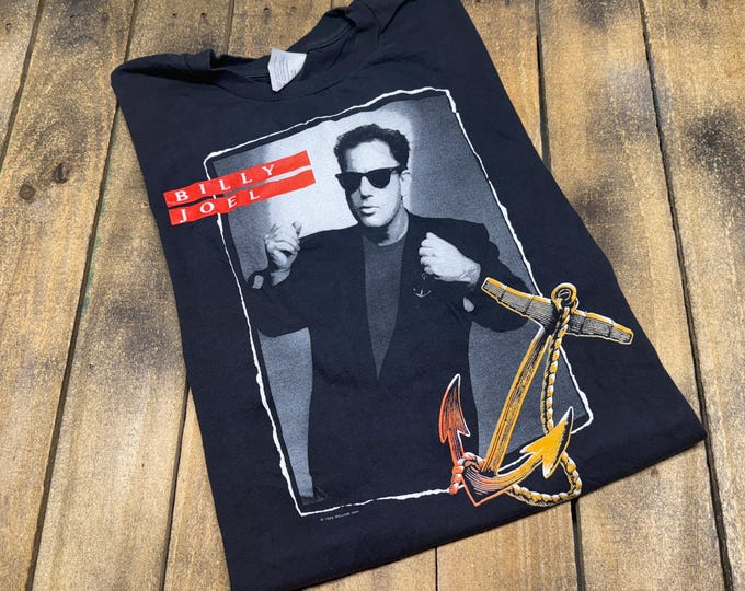 M vintage 1989 Billy Joel tour t shirt * concert band tee 80s