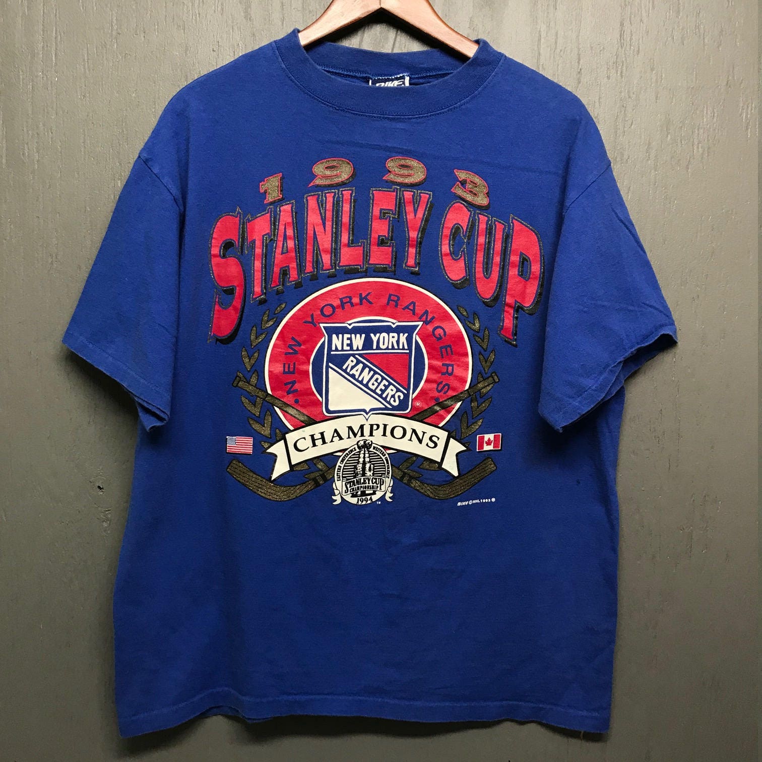 XL vintage 90s 1993 New York Rangers Stanley Cup nhl hockey t shirt