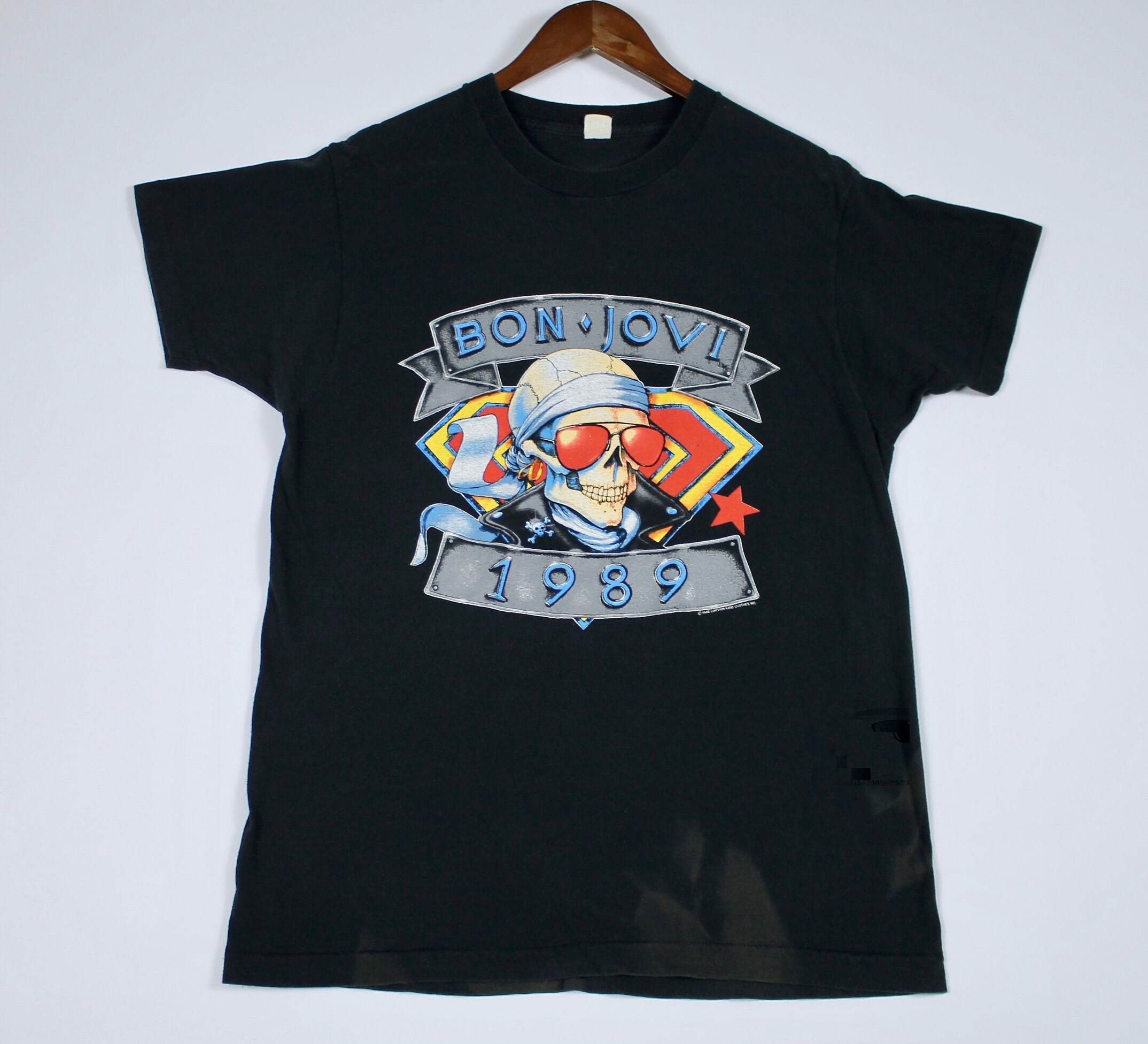 M/L * vtg 80s 1989 Bon Jovi concert tour t shirt * medium M/L * vtg 80s 1989 Bon Jovi concert tour t shirt * medium