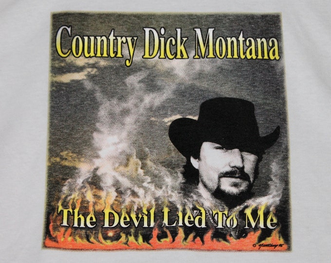 XL * NOS vtg 90s 1996 Country Dick Montana the devil lied to me t shirt * the beat farmers mojo nixon * 25.181