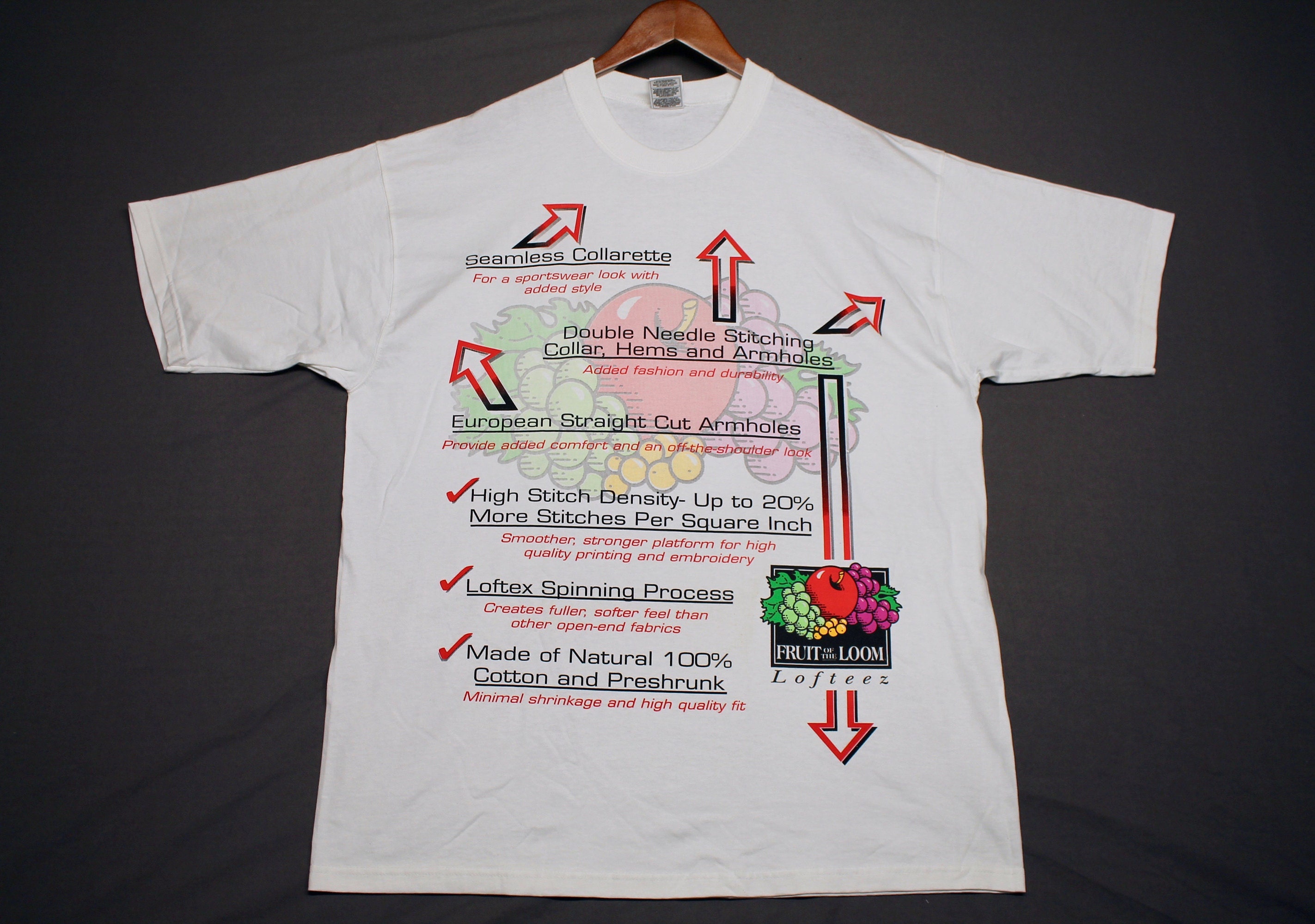 XL/XXL * NOS vtg 90s Fruit Of The Loom promo t shirt * 100.18 XL/XXL * NOS vtg 90s Fruit Of The Loom promo t shirt * 100.18