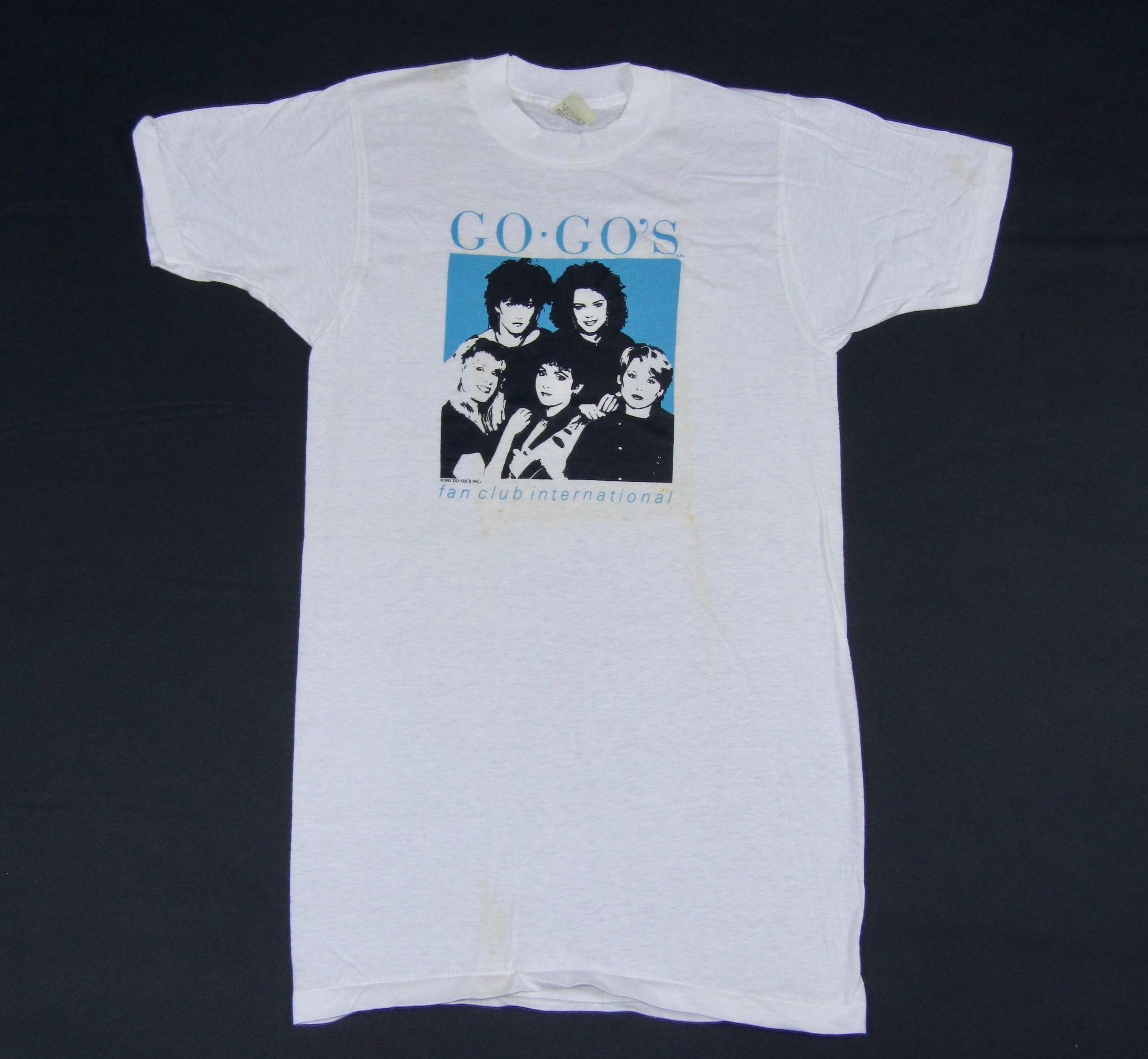 S * NOS vtg 80s 1982 The Go-Go's fan club t shirt * go gos gogos belina ...