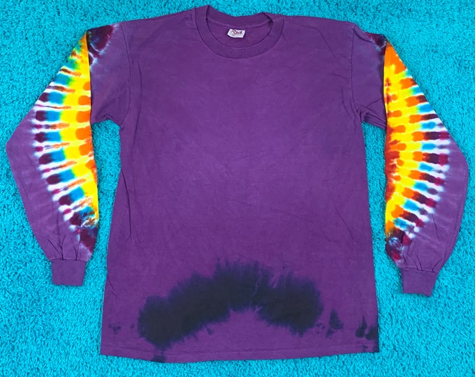 L * vintage 90s tie dye long sleeve t shirt * 48.160