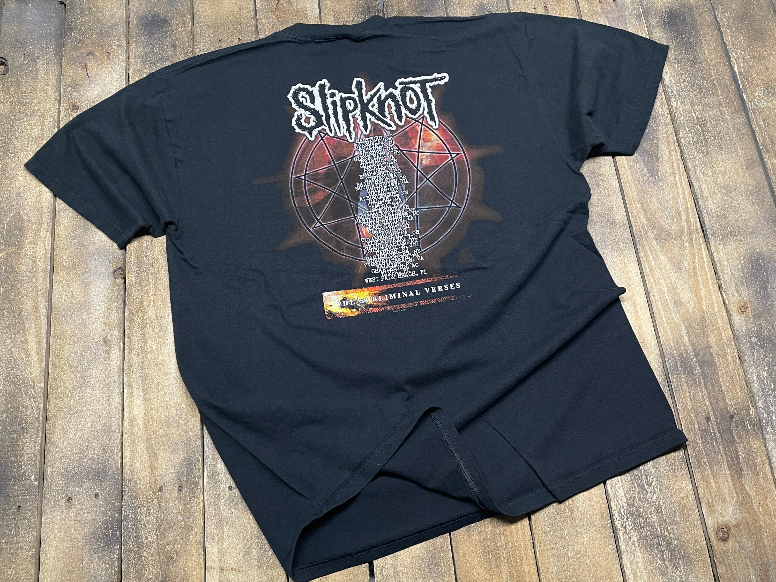 XL * vintage 2004 Slipknot tour t shirt * nu metal mall goth 