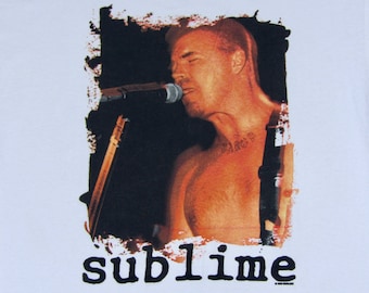 XL / XXL * vintage SUBLIME bradley nowell licensed t shirt 90s 1998 * ska punk tour 2xl