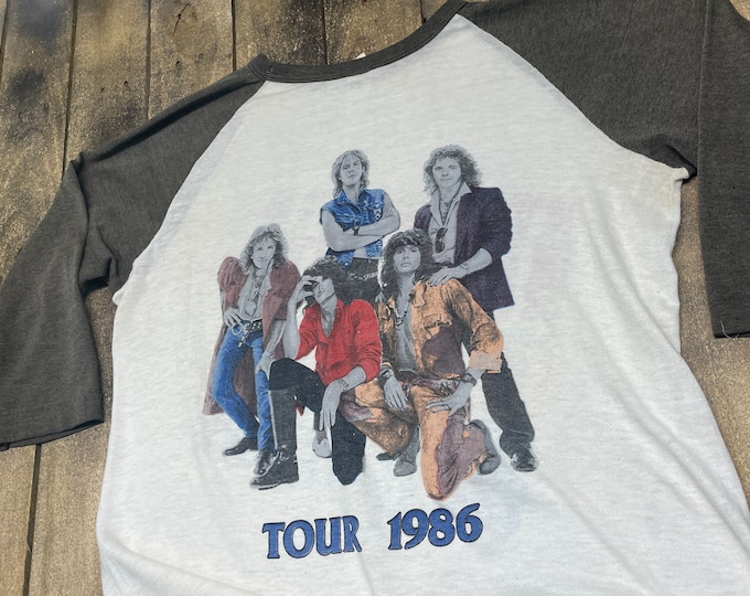 M * vintage 1986 Aerosmith done with mirrors raglan tour t shirt * 80s concert band tee * 51.175