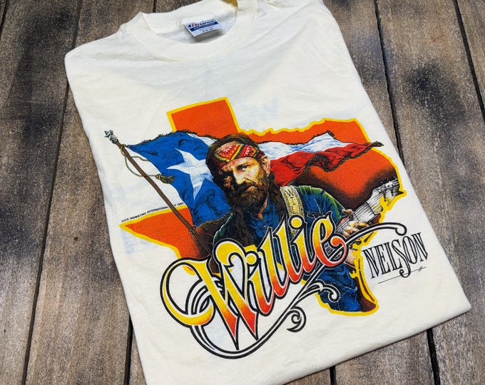 XS * vintage 1984 Willie Nelson tour t shirt * 80s classic country music