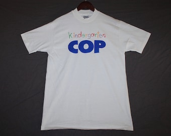 M/L * NOS vtg 1990 Kindergarten Cop movie promo t shirt * medium large schwarzenegger * 31.146