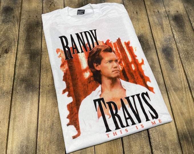 XL * vintage 90s 1994 Randy Travis tour t shirt * country music * 37.178