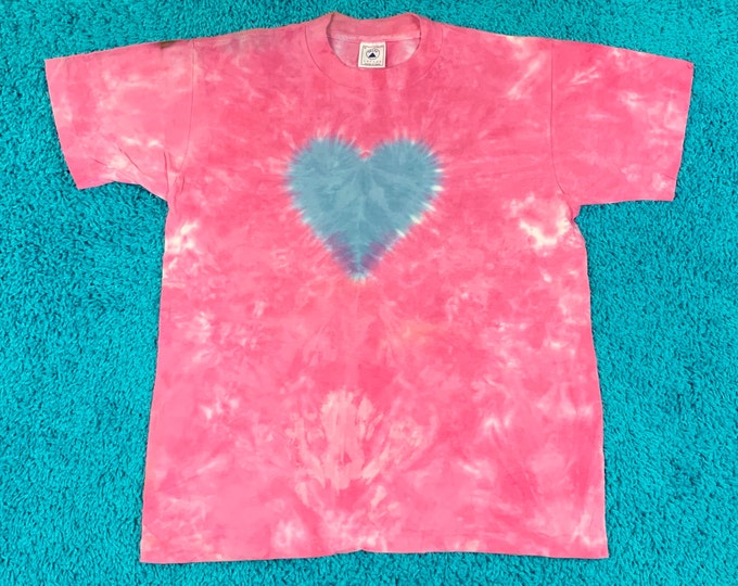 M * nos vtg 90s tie dye single stitch t shirt * 76.132