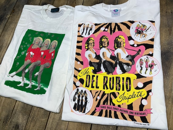 L * deadstock vtg 90s Del Rubio Triplets t shirt l