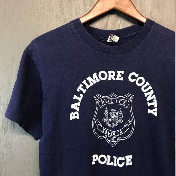 S/M * vintage 70s Baltimore MD Police t shirt - image 1