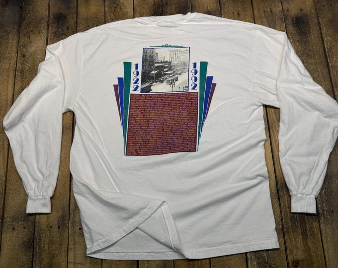 XL vintage 1992 The Warfield Theatre san francisco venue t shirt * longsleeve vtg 90s concert tour