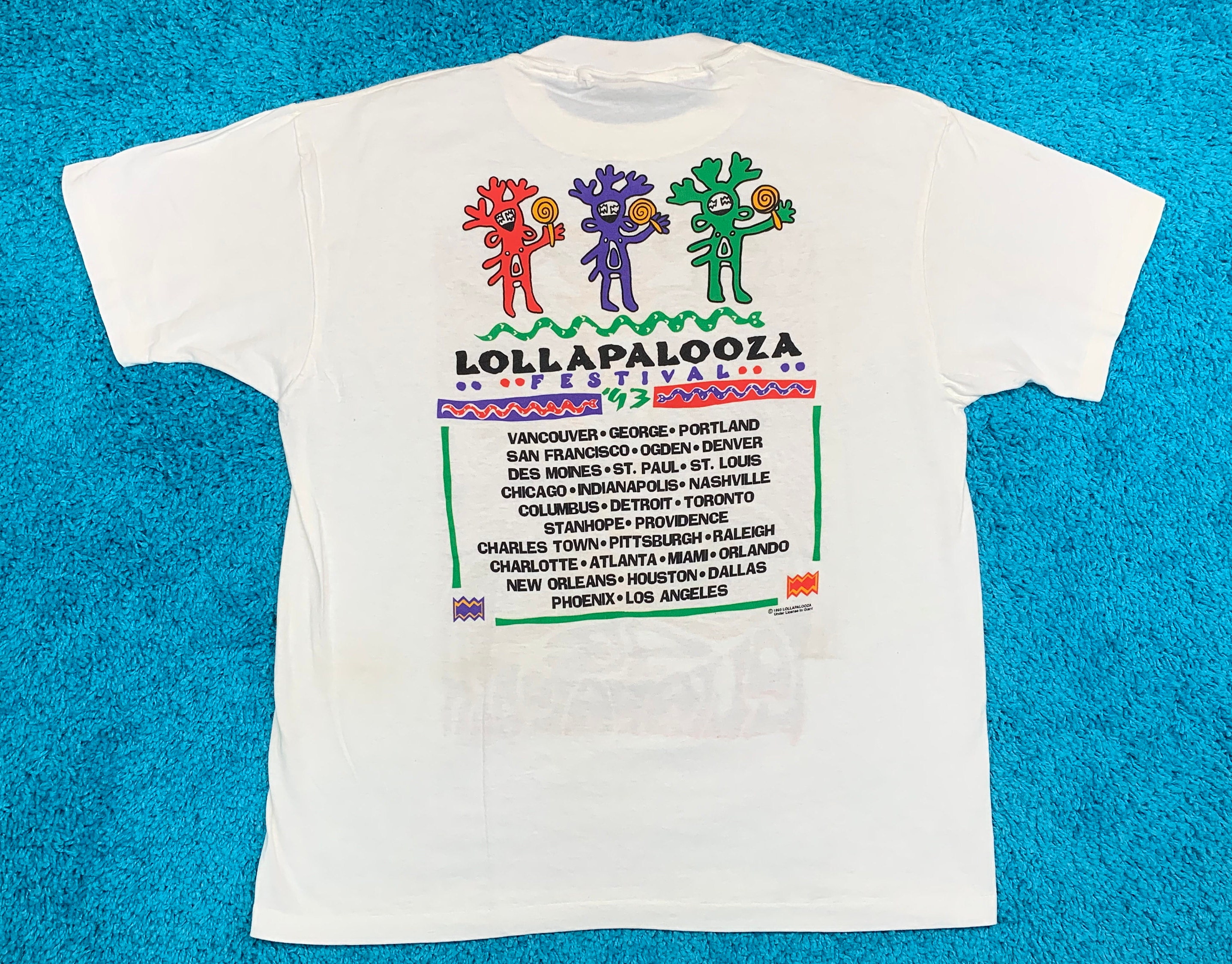 Adesivo Vintage Lollapalooza 1993 – RATM, Alice In Chains, Tool, Primus – Nuovo Vecchio Stock - Foto 2