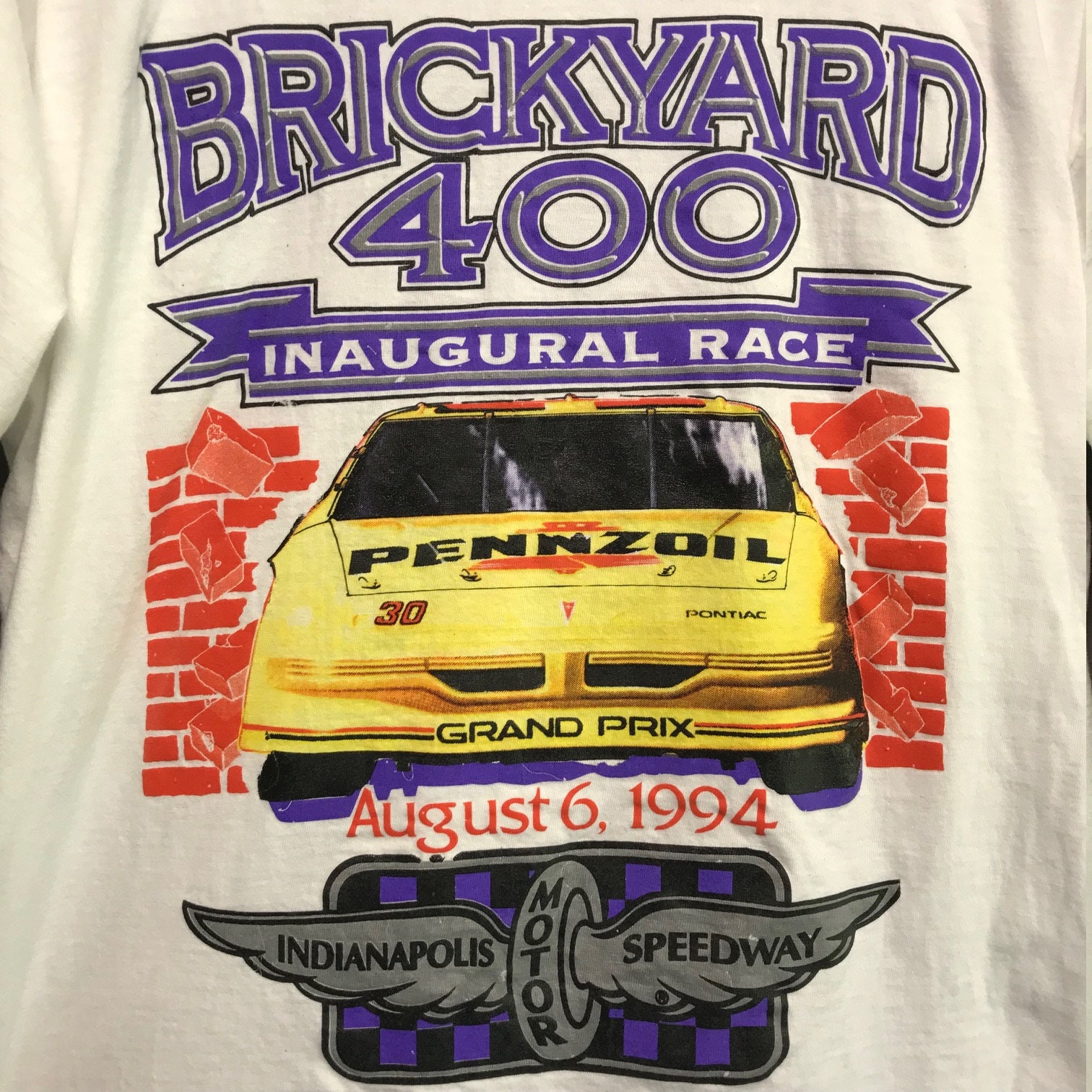 L vtg 90s 1994 Brickyard 400 Indianapolis Motor Speedway nascar racing ...