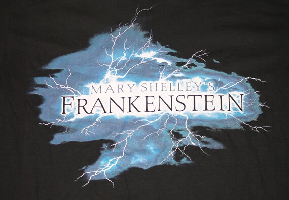 XL vintage 90s 1994 mary shelley's Frankenstein movie t shirt * horror promo lightning * 40.151