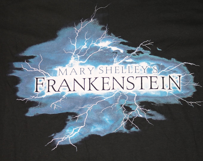 XL vintage 90s 1994 mary shelley's Frankenstein movie t shirt * horror promo lightning * 40.151