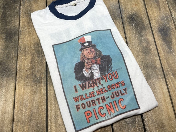 80s vintage willie nelson tour Tシャツ USA製 XL * Vintage 1984 Willie Nelson Tour T Shirt * 80s Classic