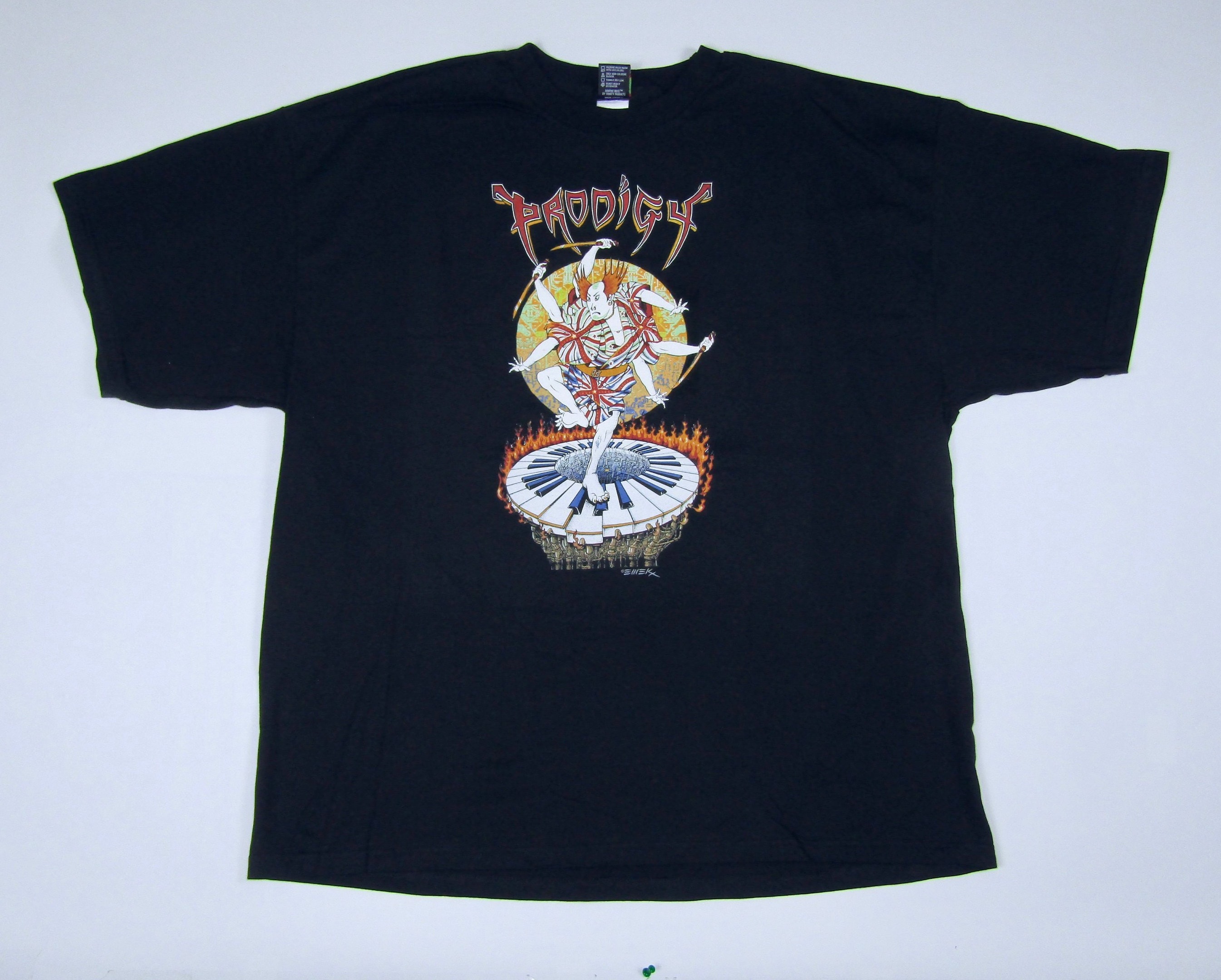 3XL * NOS vtg 90s 1998 the PRODIGY t shirt * Emek Studios art dj rave ...
