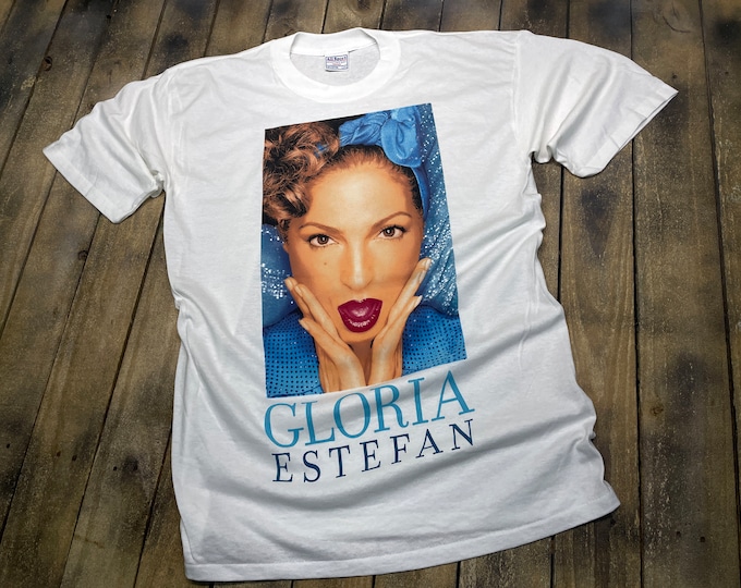 Gloria Estefan one night only single stitch vintage tour t shirt L * 77.139