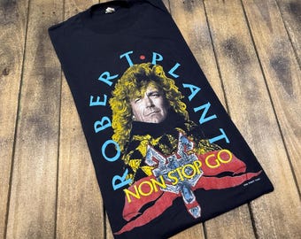 M * vintage 80s 1988 Robert Plant tour t shirt * concert led zeppelin