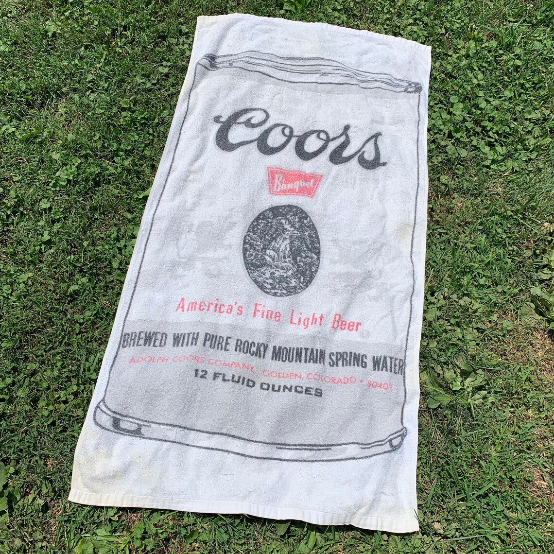 Vtg 70s Trucker Coors Banquet Beer beach towel wall hanging Etsy