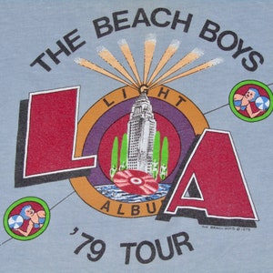 S Vtg 70s 1979 the Beach Boys Tour T Shirt LA Light Album - Etsy