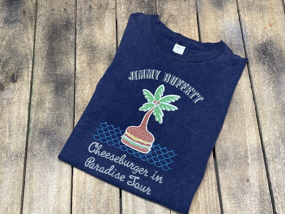 2XS * vintage 70s 1977 Jimmy Buffett cheeseburger… - image 1