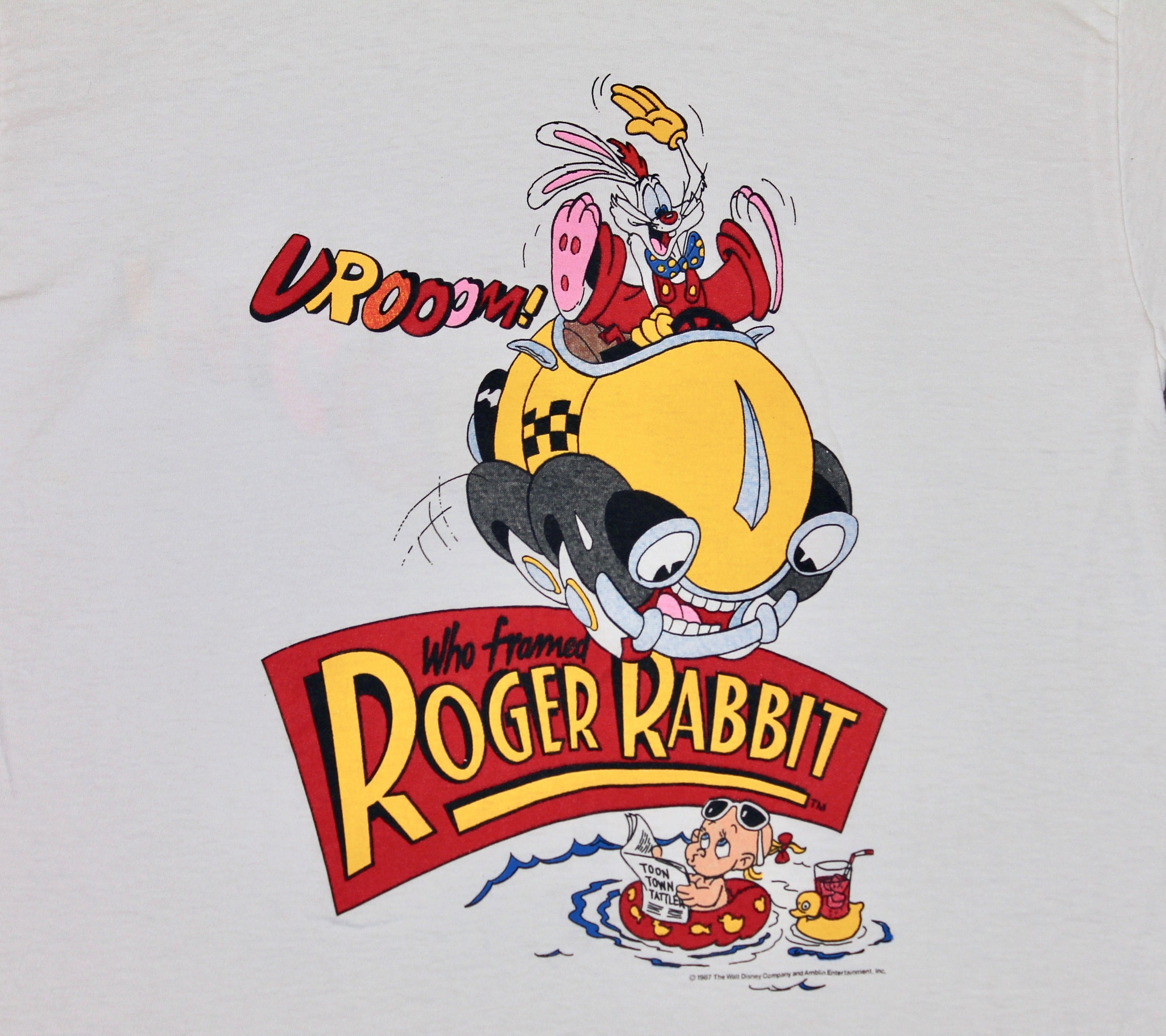 M/L * vtg 80s 1987 Who Framed Roger Rabbit movie t shirt * medium 