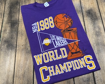 S vintage 1988 Los Angeles Lakers t shirt * 80s world champions LA Champion