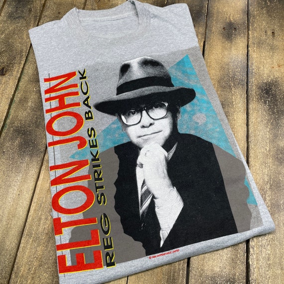 M * vintage 80s 1988 Elton John tour t shirt * co… - image 1