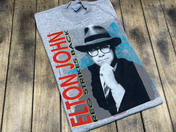 M * vintage 80s 1988 Elton John tour t shirt * co… - image 2