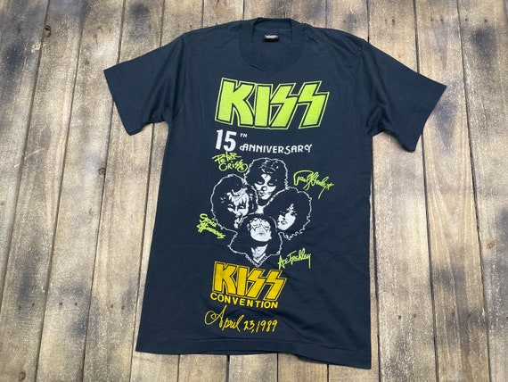 S * Vintage 80s 1989 KISS Convention T Shirt * Band Concert Tour 