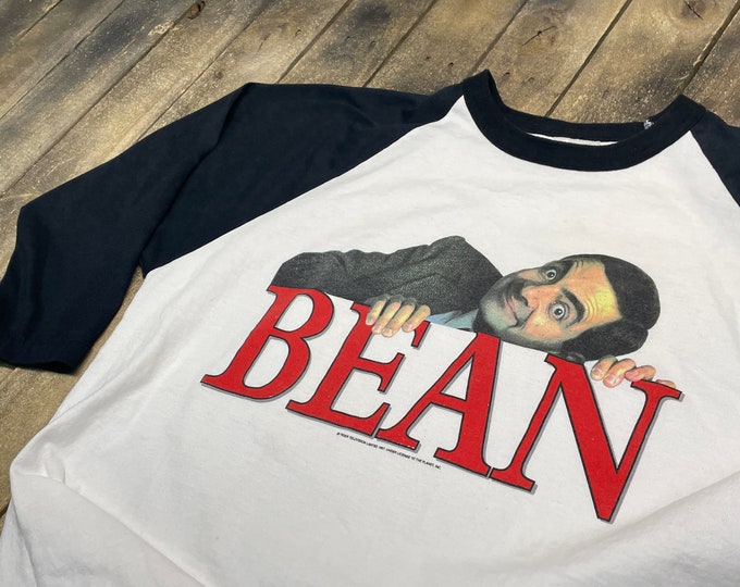 XL * vintage 90s 1997 Mr Bean movie raglan t shirt * 56.165