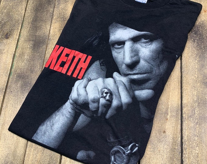 S * thin vintage 80s 1988 KEITH RICHARDS x pensive winos t shirt * the rolling stones * 21.180