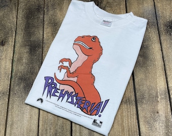 XS * vintage 90s PREHYSTERIA! movie t shirt * dinosaur vhs prehysteria promo 1993 1994 * 20.145
