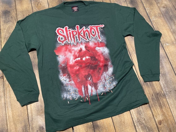 M/L * Vintage 2002 Slipknot Long Sleeve T Shirt * Vtg Tour Nu