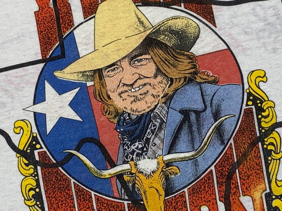 80s vintage willie nelson tour Tシャツ USA製 XL * Vintage 1984 Willie Nelson Tour T Shirt * 80s Classic
