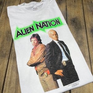 M/L * vintage 1990 Alien Nation movie tv show promo t shirt * medium large scifi cult * 46.171