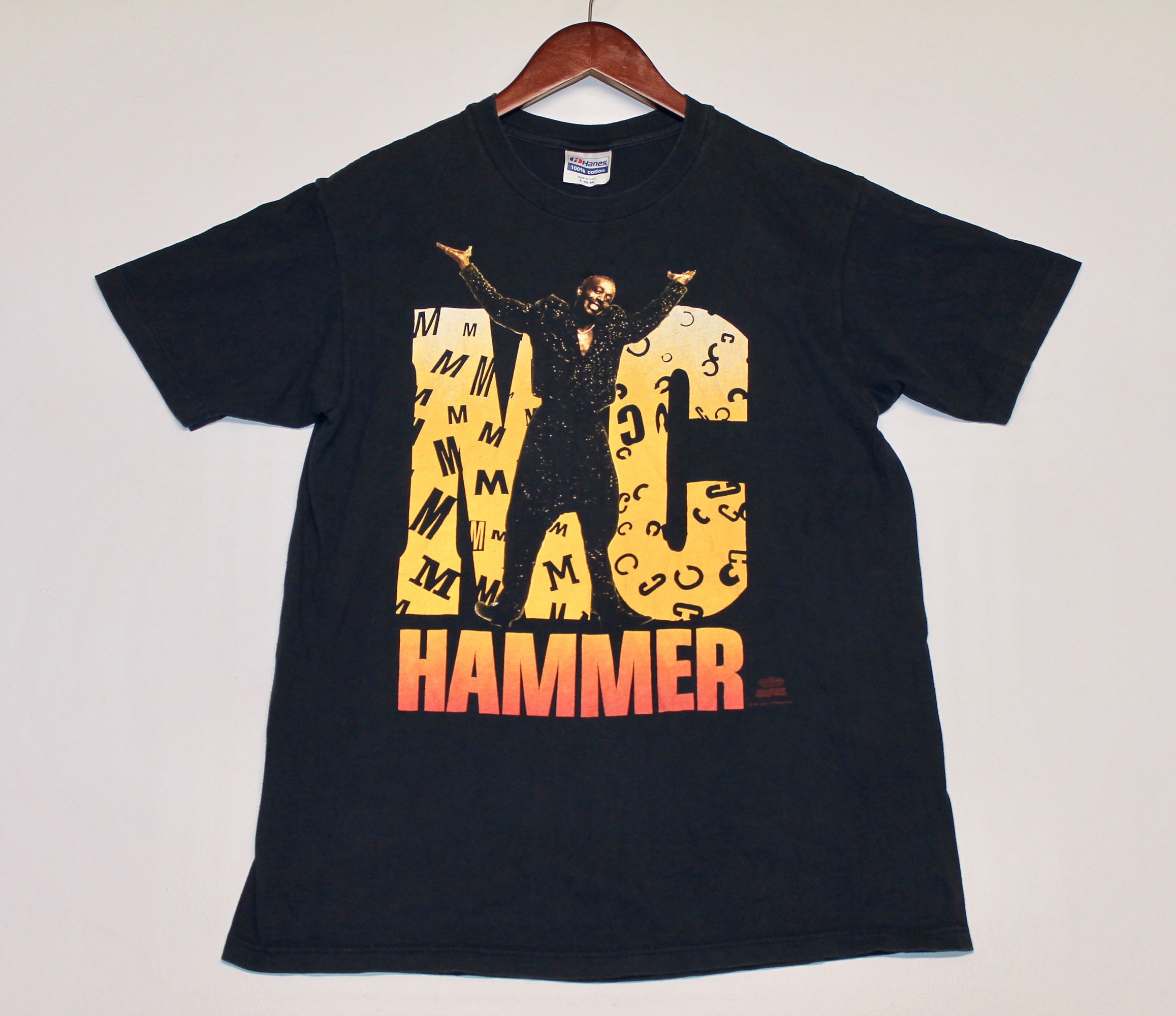 MC HAMMER ‘91 TOUR LONG SLEEVE T-Shirt Vintage MC Hammer 1990 World Tour Rap T Shirt White Size L