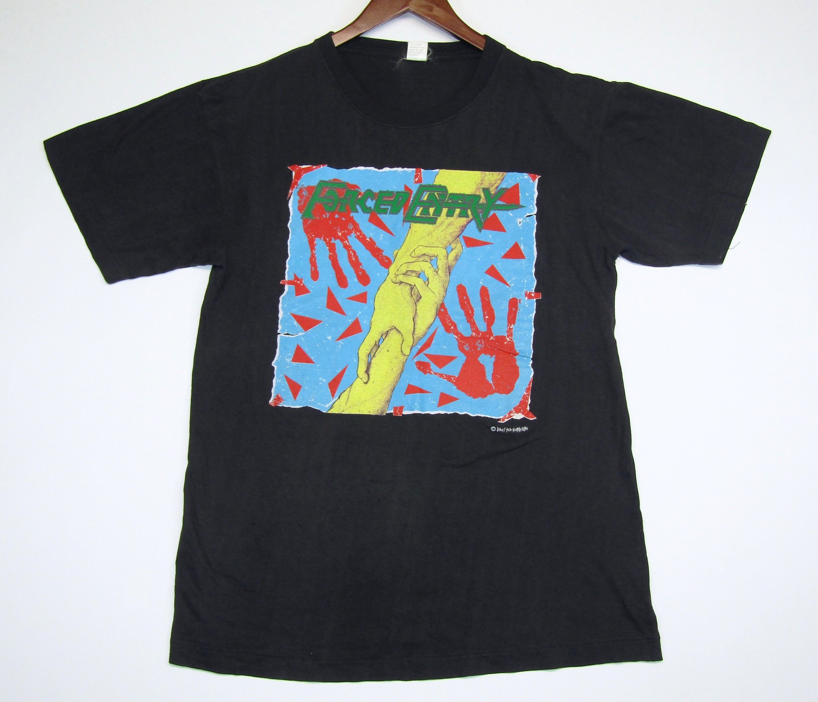 L * vtg 90s 1991 Forced Entry as above so below t shirt * thrash 